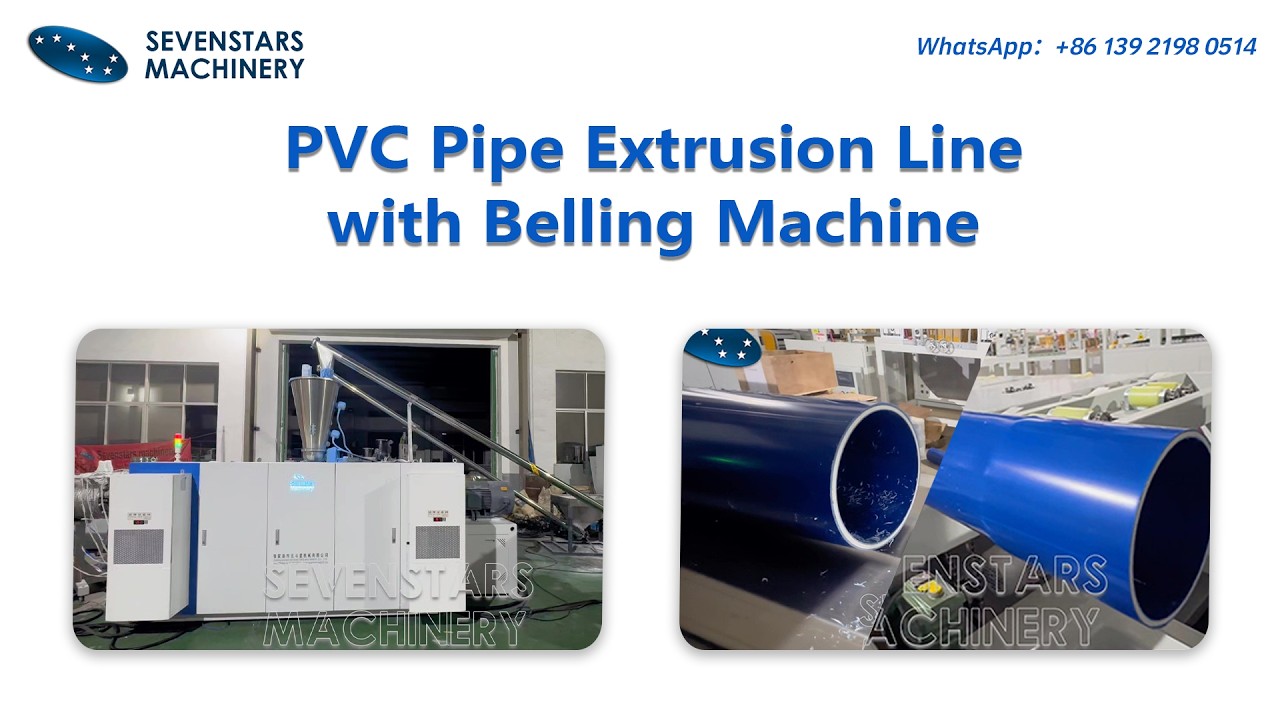 PVC Pipe Extrusion Line with Belling Machine#pipelining