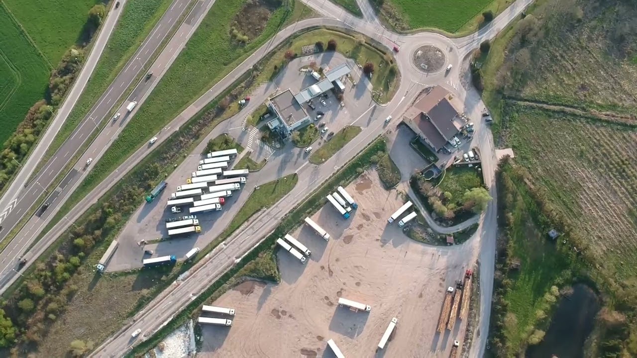 Pagny sur Meuse, Centre Routier, Paysage Vu du ciel 