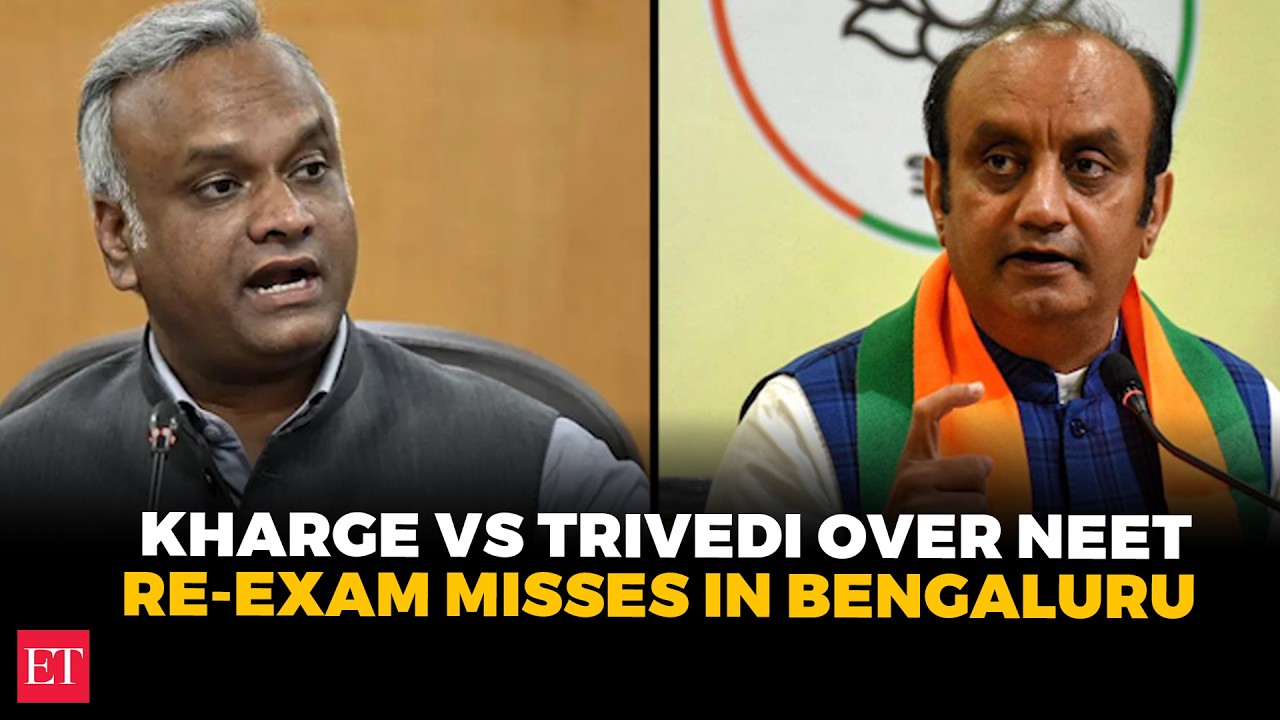 Bengaluru NEET re-exam row: Sudhanshu Trivedi, Priyank Kharge clash over students missing test