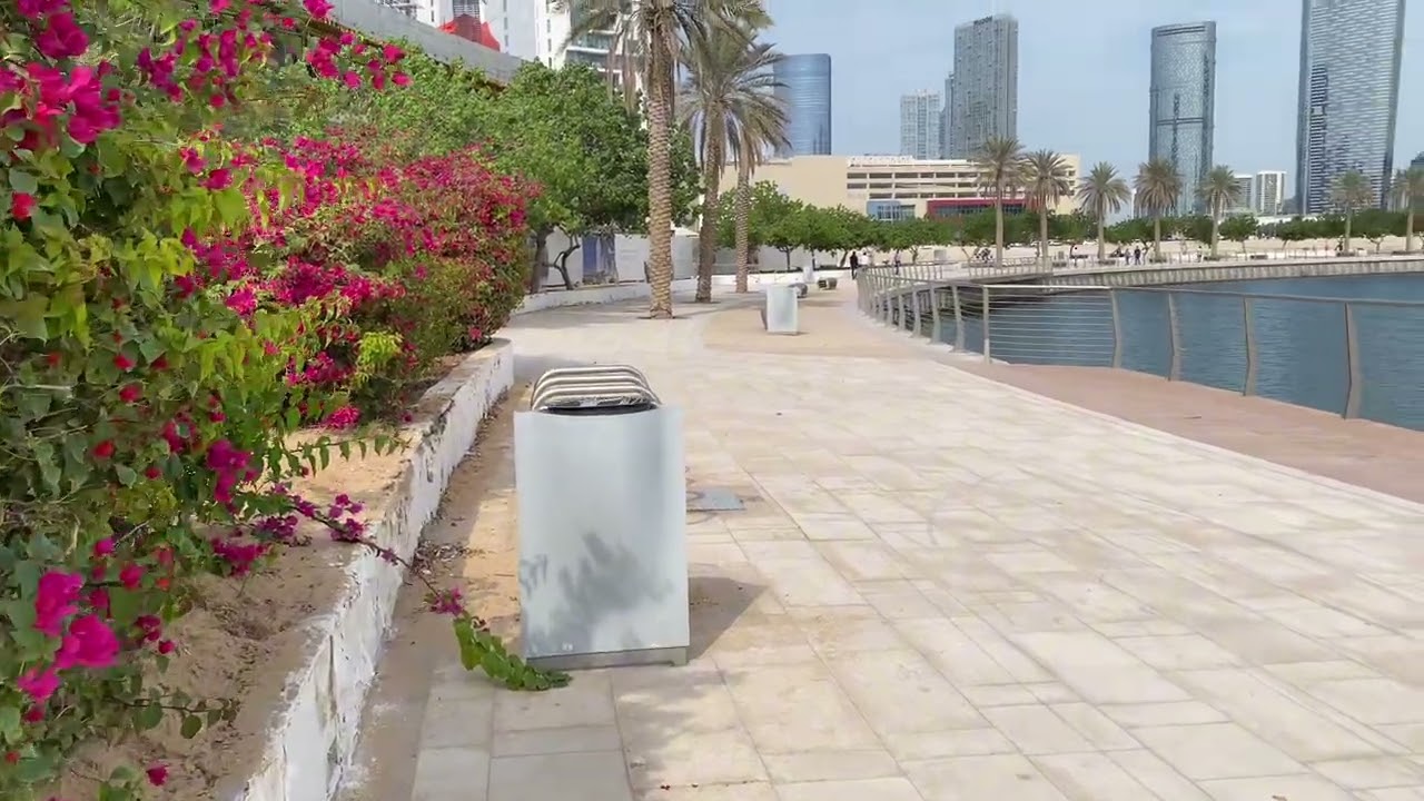 A walk along the promenade at Al Reem island  #AbuDhabi #UAE ##travelvlog 