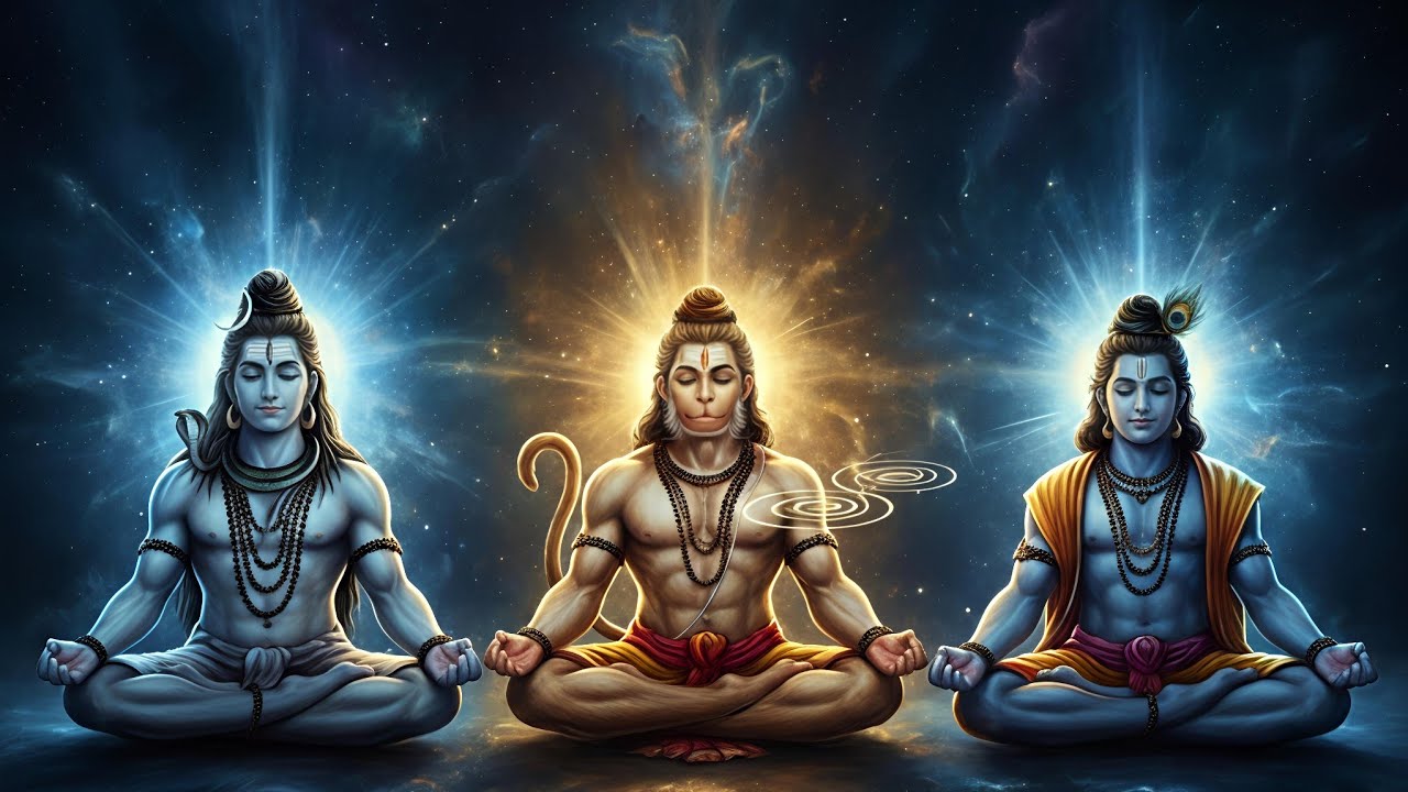 Flute Deep Relaxation 🕉️ | Shiv Ji Hanuman Ji Meditation | Peaceful Mind & Sleep#3danimation #flute 