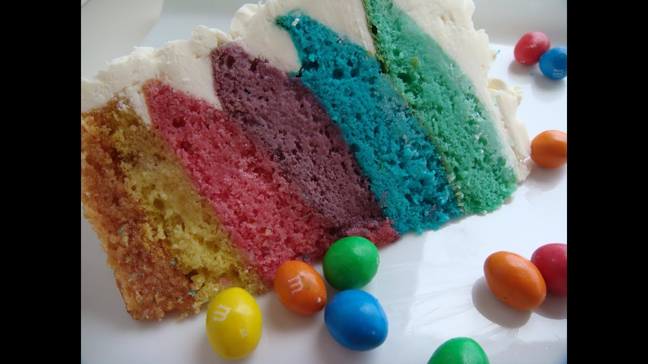 TARTA  PASTEL ARCO IRIS # 82 #