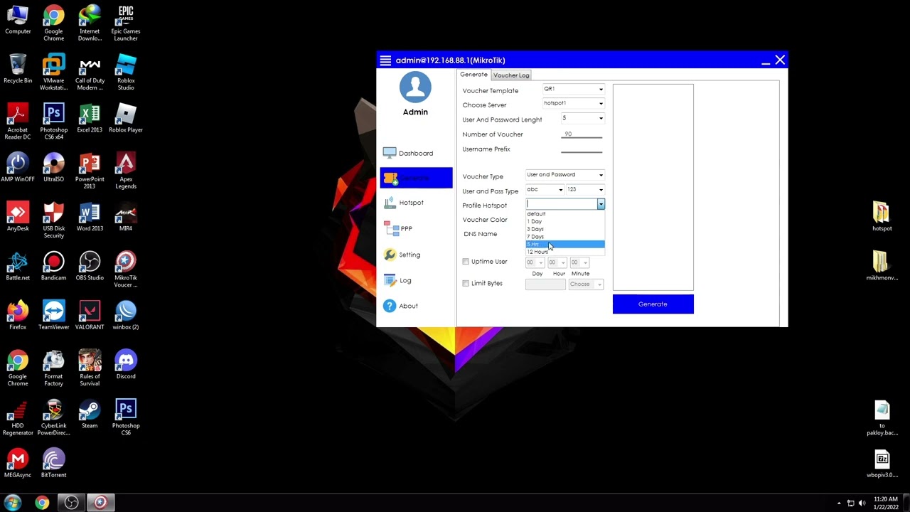 How to Generate Hotspot Voucher Using Mikrotik Voucher Generator