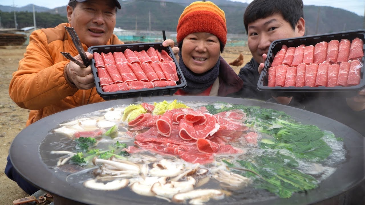 담백한 국물에 소고기 살짝 익혀 먹는 샤브샤브, 보너스 죽까지~ (Shabu-shabu) 요리&먹방!! - Mukbang eating show