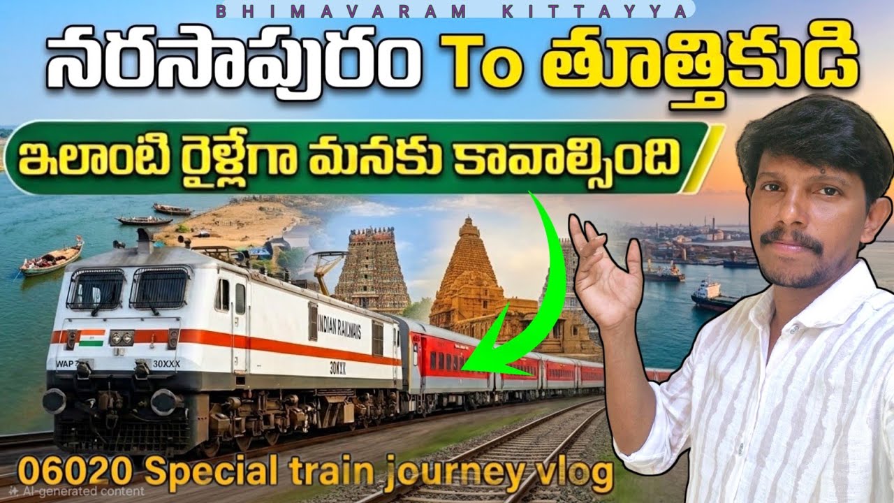 Narasapur to Tuticorin Special Train Journey Vlog | ఇలాంటి రైళ్ళేగా మనకు కావాల్సింది ❤️🚆