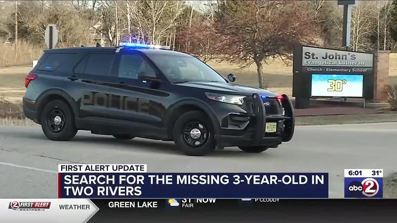 Search for 3-year-old Elijah Vue continues in Two Rivers