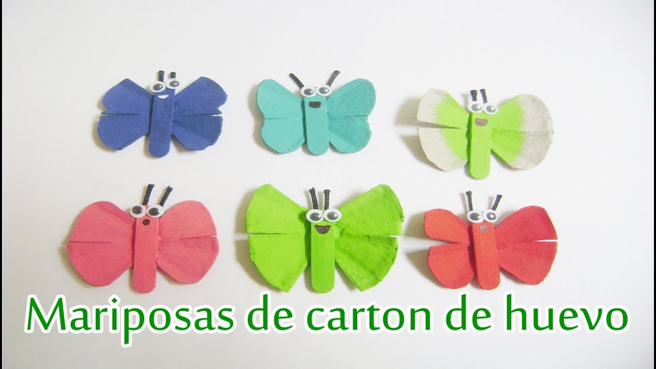 Mariposas de Cartón de huevo