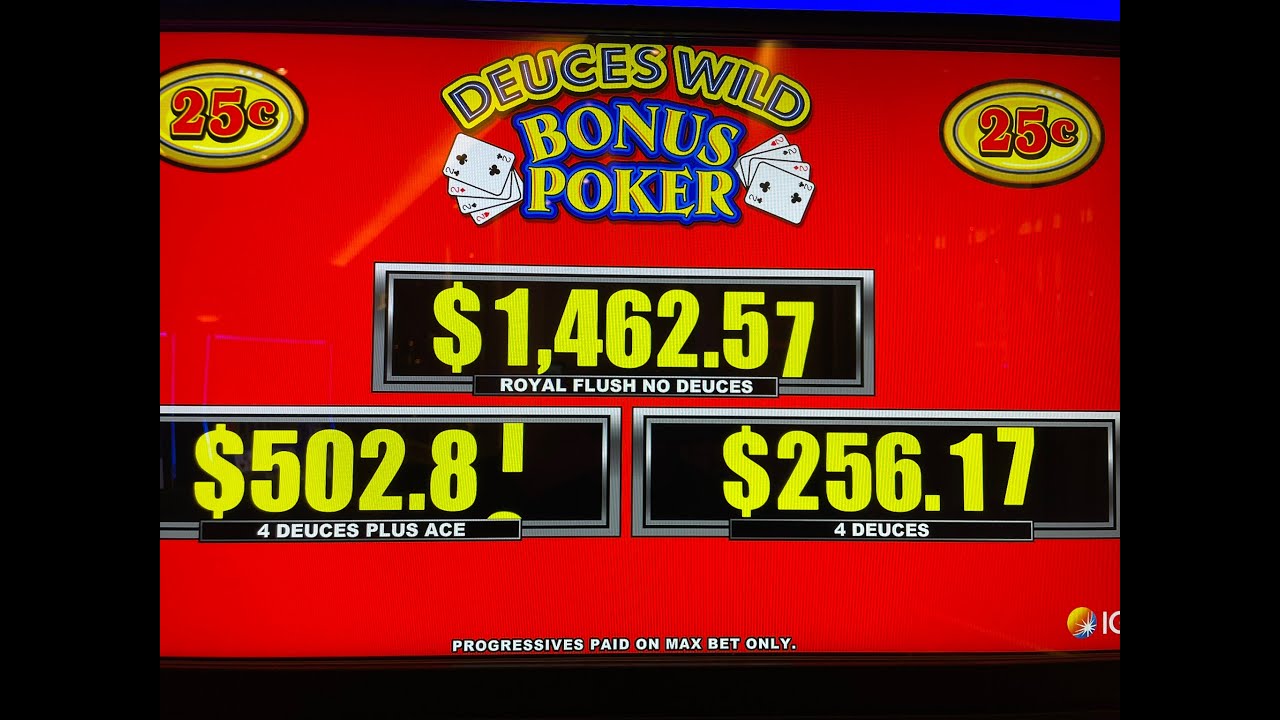 Video Poker: Deuces Wild Bonus Poker Progressive Session!
