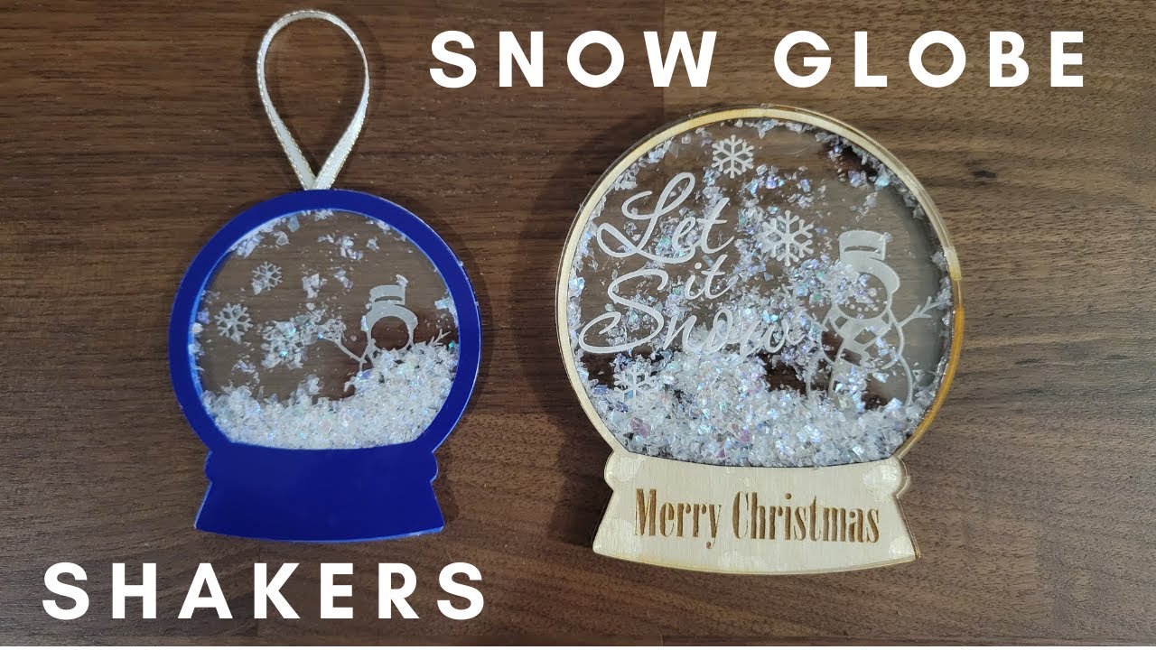 How To Make A Snow Globe Shaker Two Different Ways (Cricut and Glowforge)