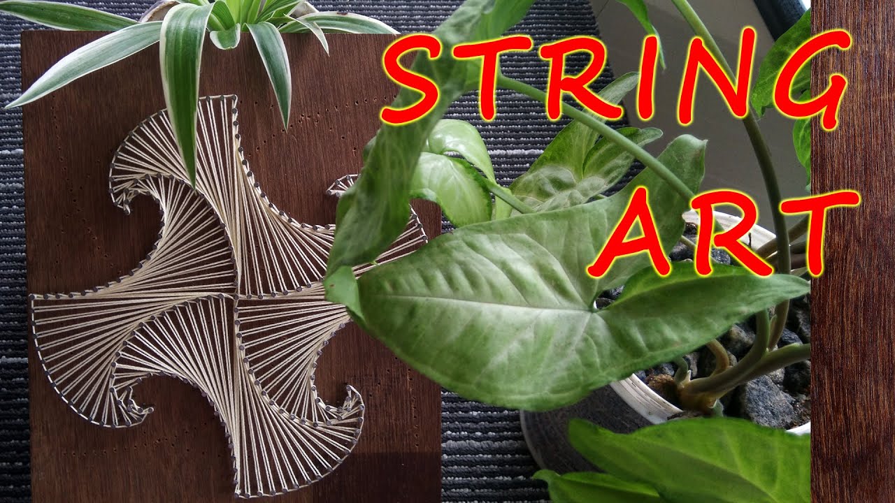 String Art in Malayalam | Spiral Square Pattern | DIY string art step by step Tutorial for beginners
