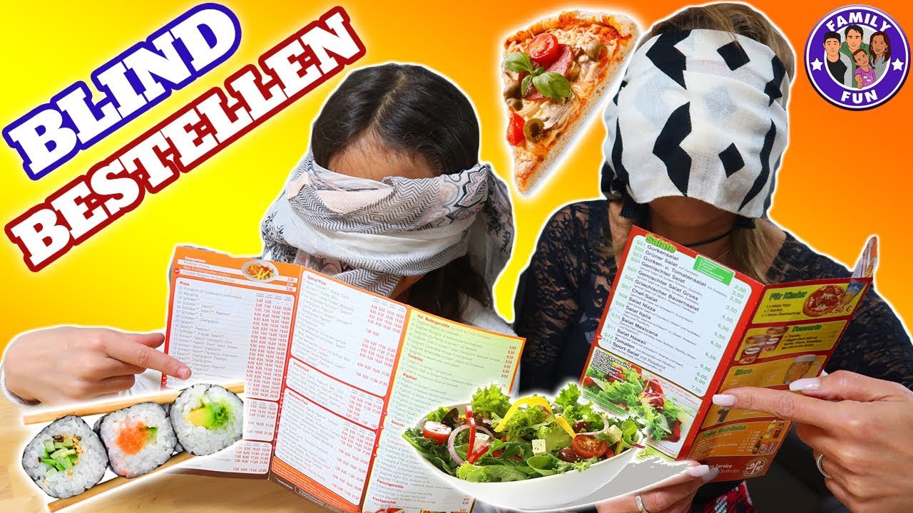 BLIND beim LIEFERSERVICE ESSEN bestellen  🍕😵- Family Fun