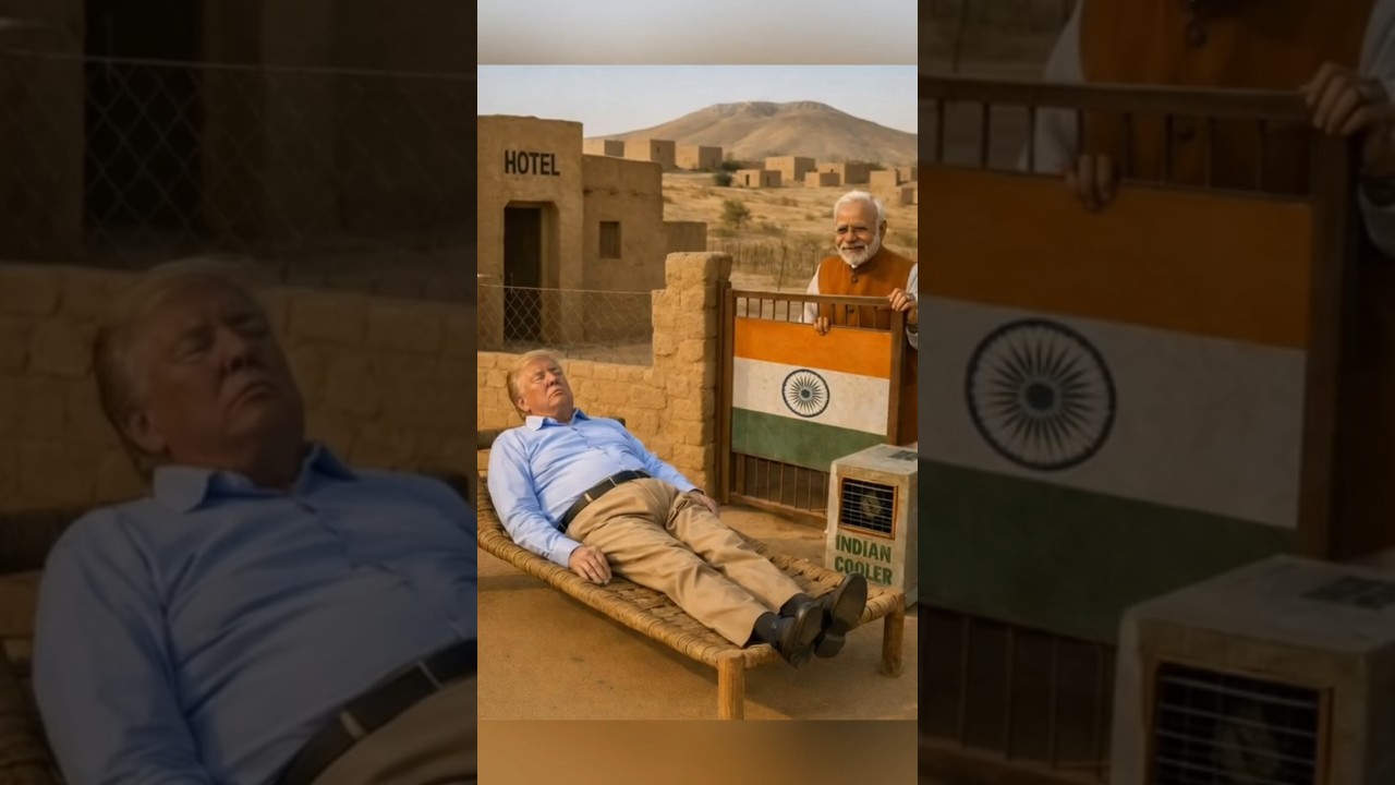 Trump and Modi in Controversial Tariff Gesture | Political Symbolism Explained #politicalhumor#funny