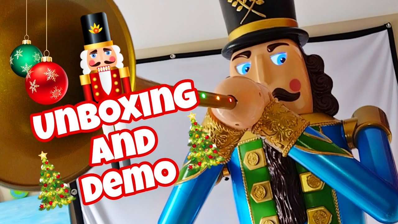 NEW For 2022 Home Depot 8-FT Giant-Sized LED Animated Trumpeting Nutcracker | Setup/ Demo