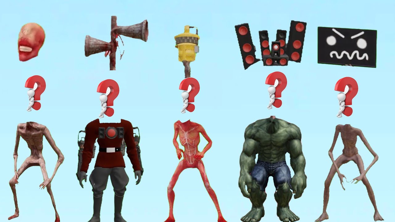 House head mecha strong 😱‼️siren head Flat & ACA & Hulk |Titan Speakerman Skibi toilet Eye Ball head