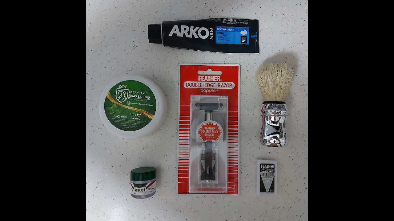Feather Popular 800-1B / Prorasso Tıraş Fırçası / Alsancak Mentol-Arko Cool