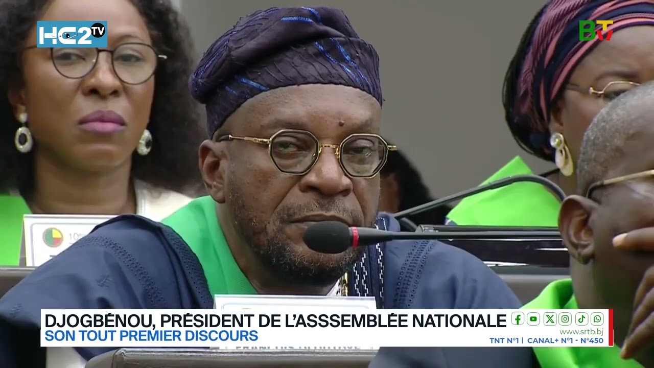 Premier discours de Joseph Djogbénou, président de l’Assemblée nationale 10è législature 