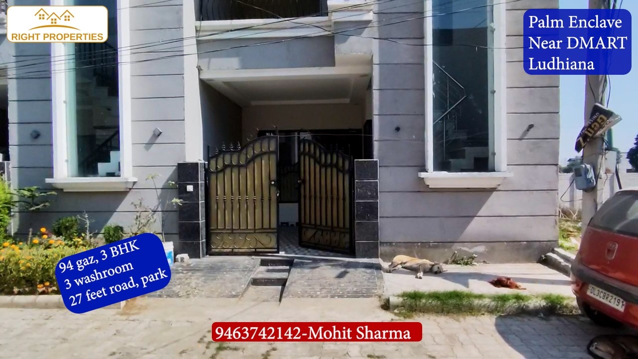 94 gaz 3BHK Kothi for sale @45 Lakh at Palm Enclave Ludhiana Near D-Mart 27 feet roads, Parks