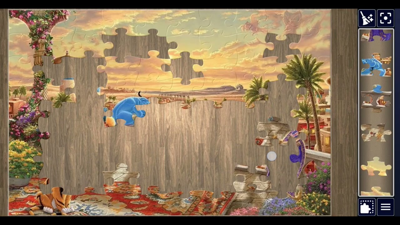 Aladin and Jasmine 🕌✨🧞‍♂️👸🏽💖Dancing in the Desert Sunset 🌇//🧩🧩jigsawpuzzle//🧩🧩 jigsawpuzzlejourney🧩🧩