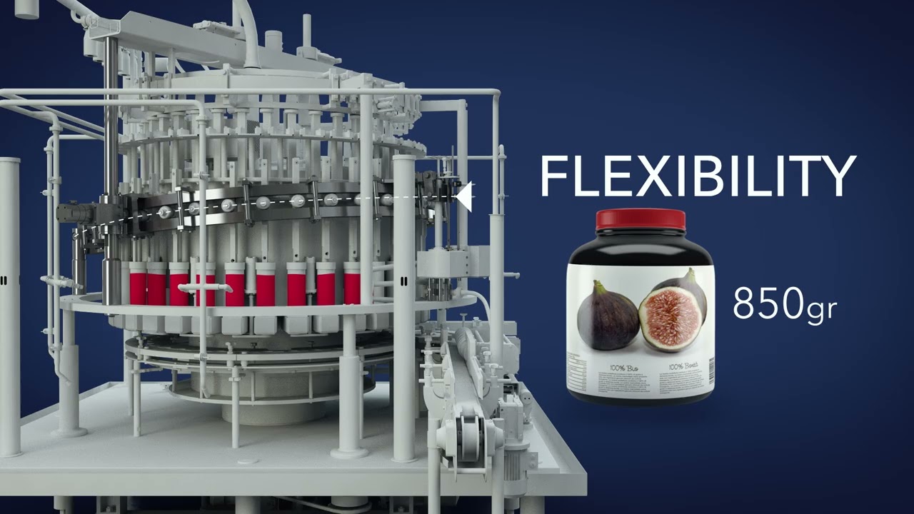 Powertech volumetric filler - High-speed filling for food preparations with pieces