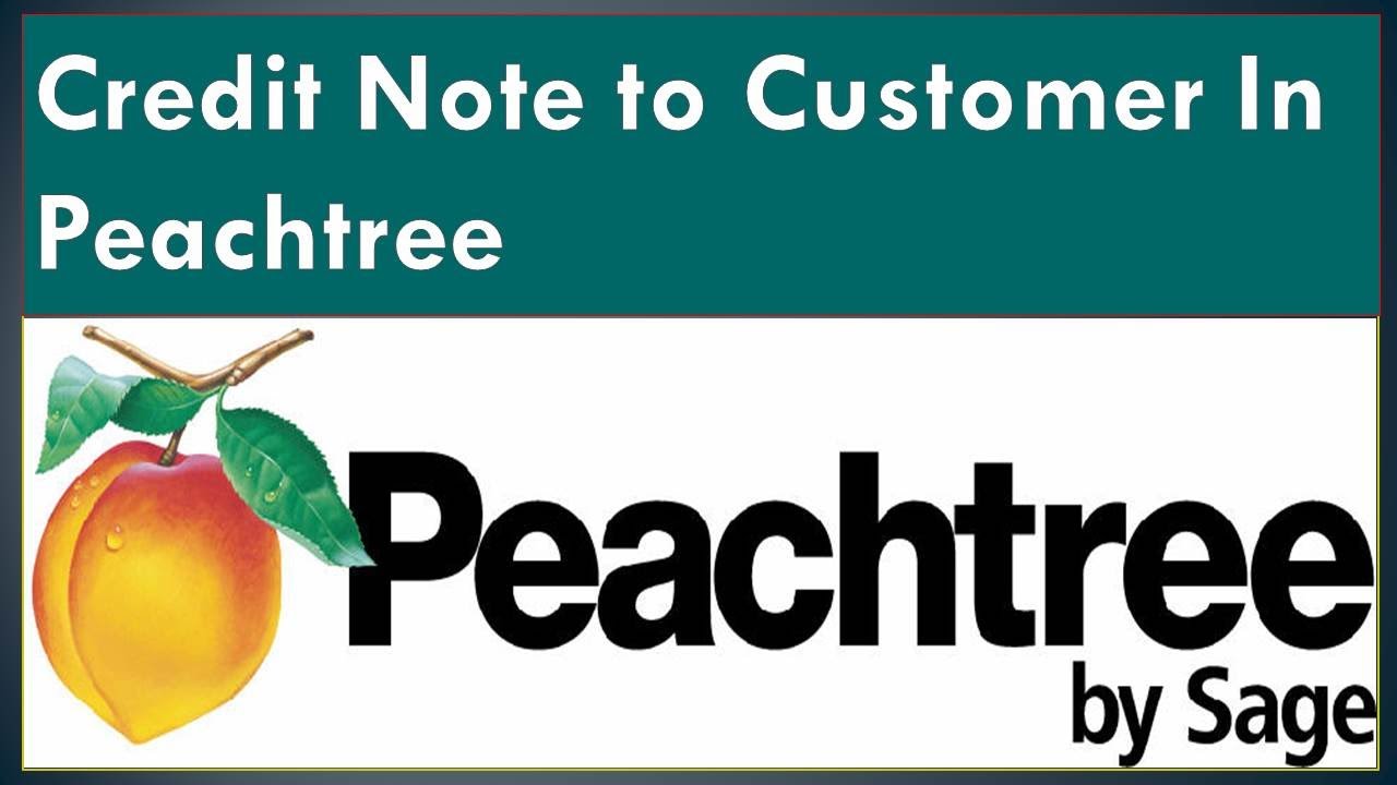 Credit Note to Customer In Peachtree