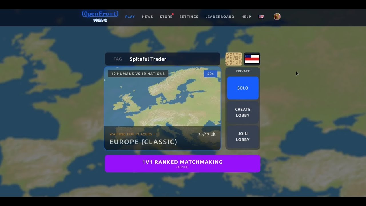 OpenFront.io - Europe Classic - 19 Humans vs 19 Nations - FULL GAME NO COMMENTARY