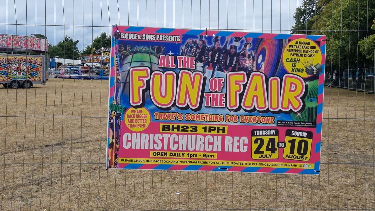 B.Cole & Sons Funfair | Build Up | Christchurch Rec | 22nd July 2025 #funfair #fairground #fairrides