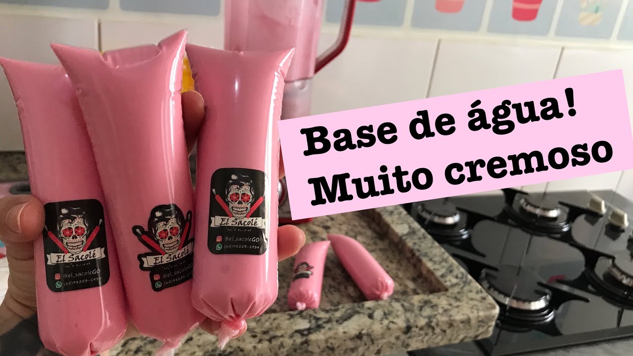 GELADINHO FEITO COM ÁGUA MUITO CREMOSO
