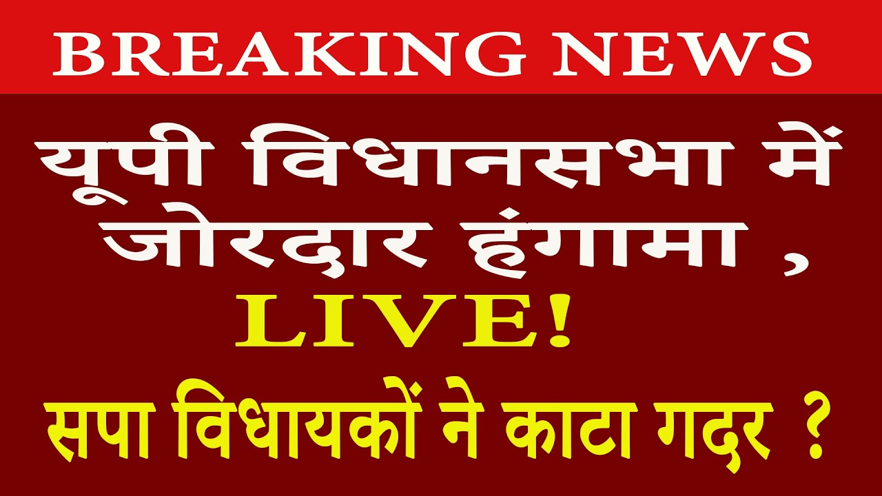 UP Vidhan Sabha Live : यूपी विधानसभा में जोरदार हंगामा , सपा विधायकों ने काटा गदर । CM Yogi,Akhilesh