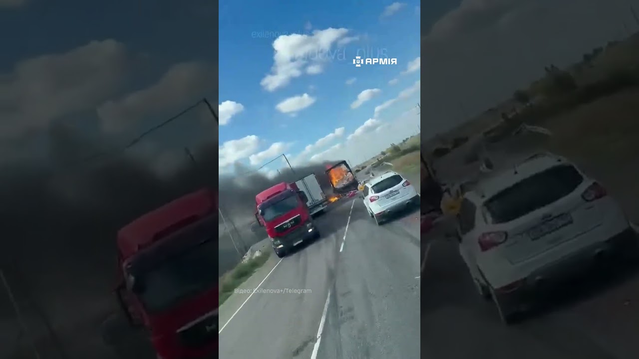 👀 Caught a drone strike on the cab on camera