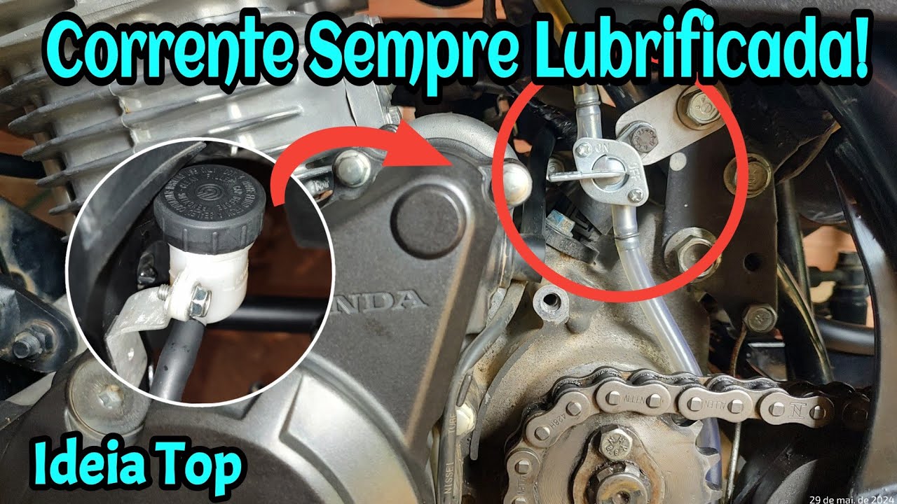 Sistema Automático Para Lubrificar a Corrente da Moto. Xre 190 e outras. 