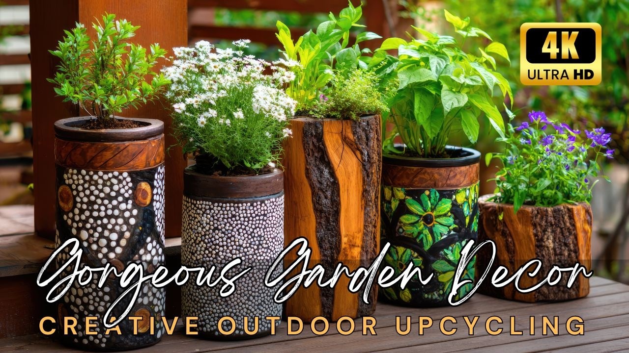 ♻️ Gorgeous Garden Art Decor with Creative Upcycling Ideas & DIY Outdoor Natural Materials
