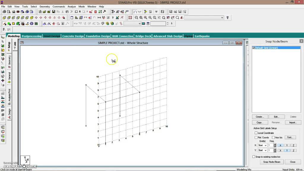 How to Create Geometry STAAD pro