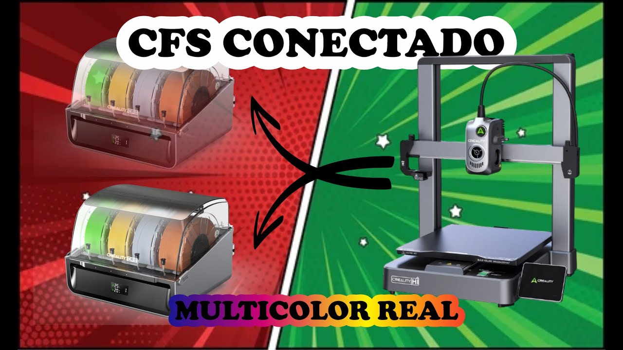 Conecta los módulos CFS a la Creality Hi y ¡Imprime 8 Colores en 3D! 🔥 Tutorial Multicolor
