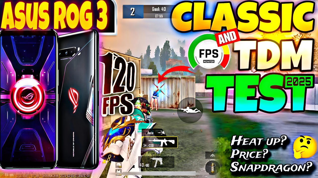 Asus ROG 3 Pubg Test 2025 🔥😍 | asus rog 3 pubg/bgmi test | classic & tdm test | graphics | price.