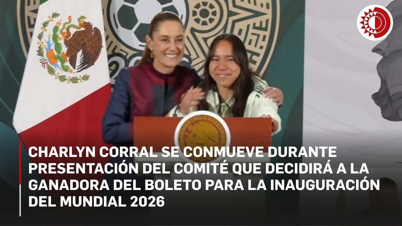 Charlyn Corral se conmueve durante presentación del Comité que decidirá a la ganadora del boleto par