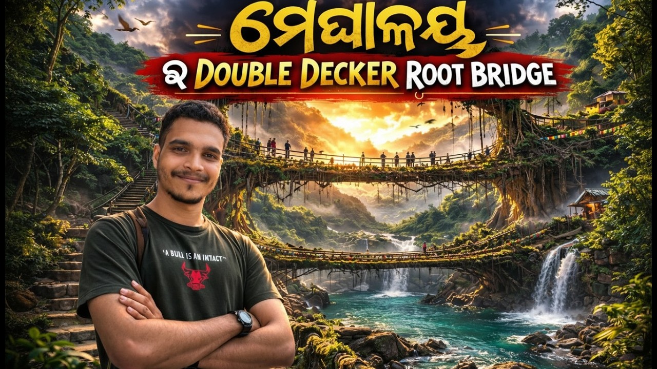 Bridge made of LIVING ROOTS😮