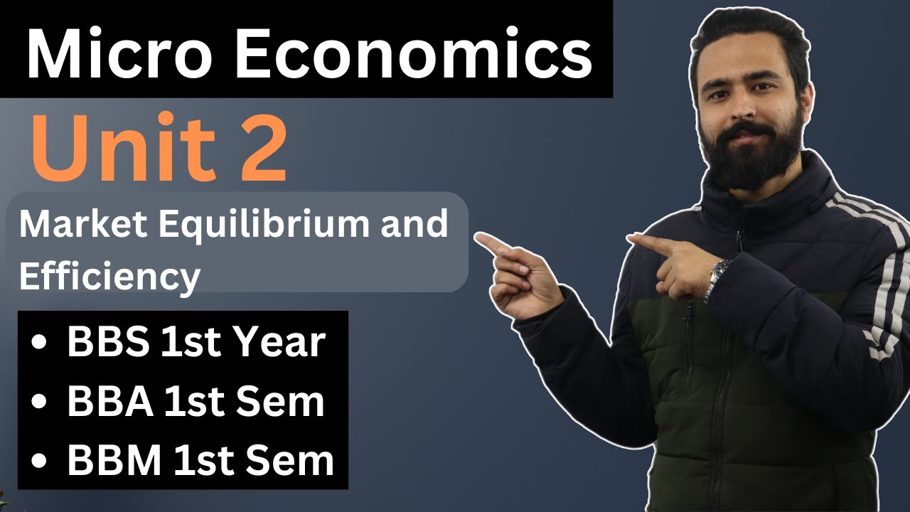 Market Equilibrium and Efficiency || BBS 1st Year Economics Unit 2 in Nepali || BBA/BBM 1st Semester