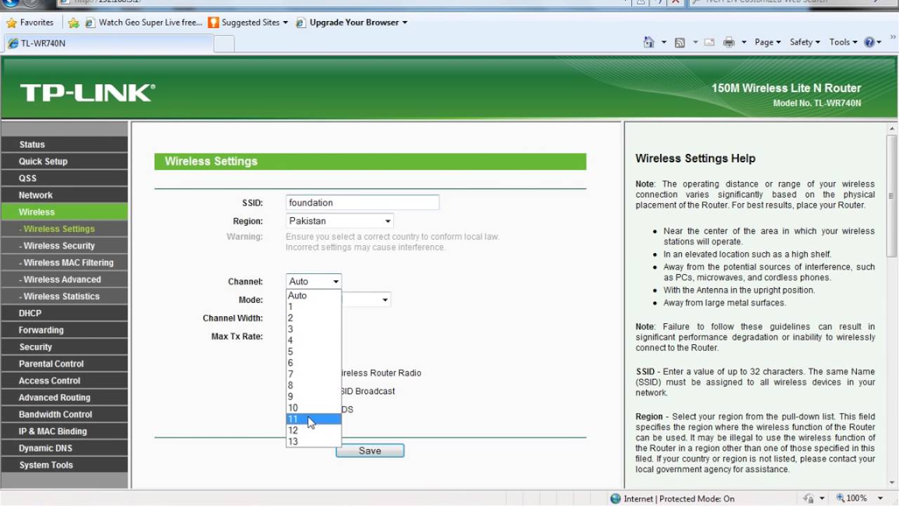 Bridge Settings of Tp Link Wireless Router