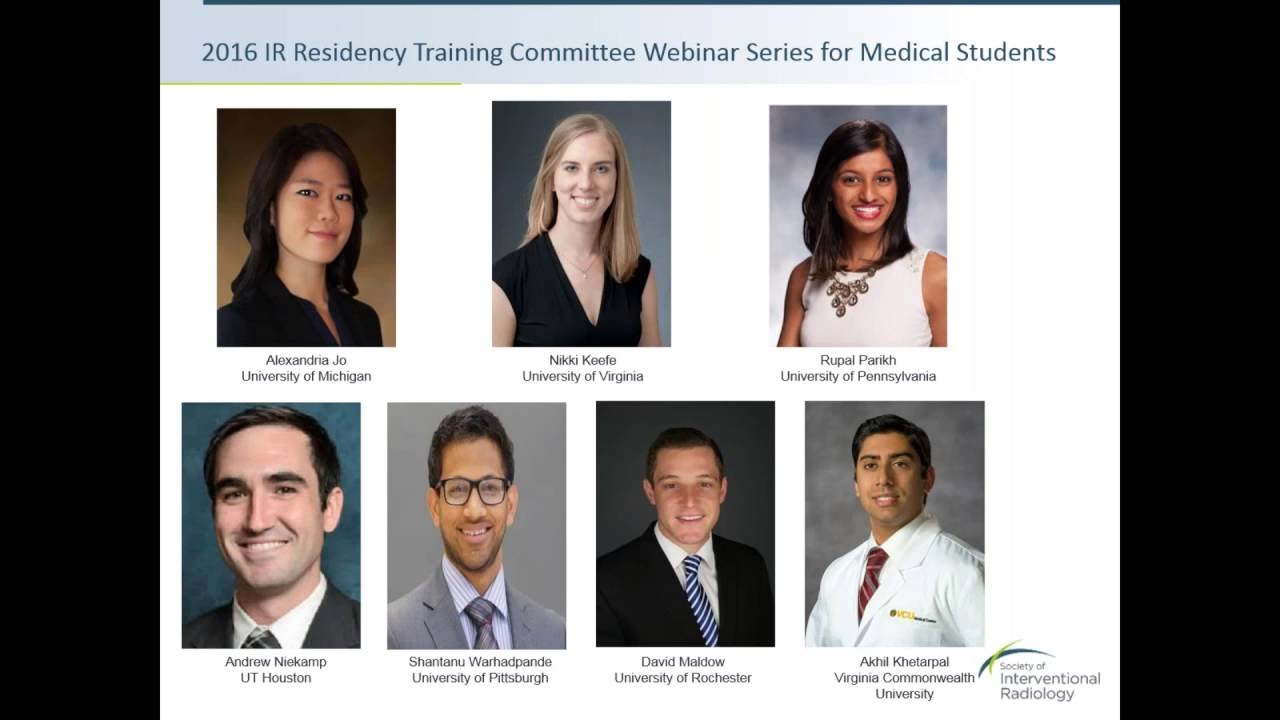 SIR-RFS Webinar (8/8/2016): 2016 IR Residency Training Committee - Gearing Up for Applications