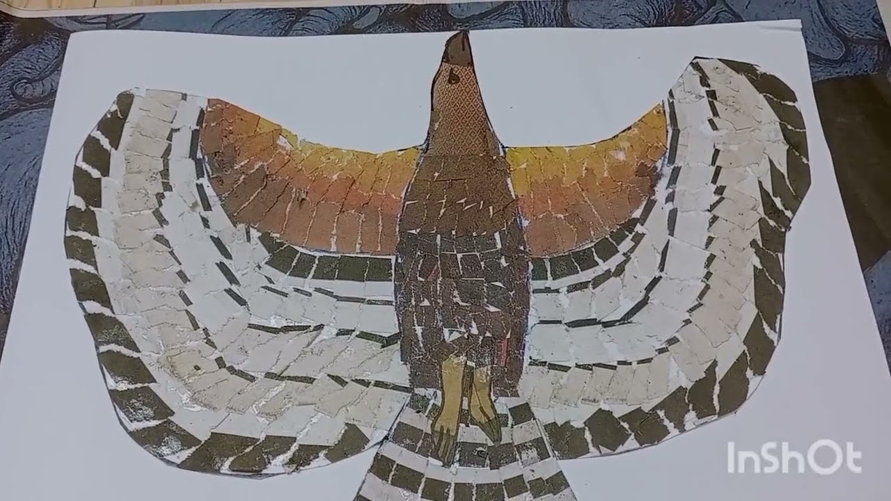 Convert trash into art| Make a paper collage using newspaper pieces | Step by step tutorial 