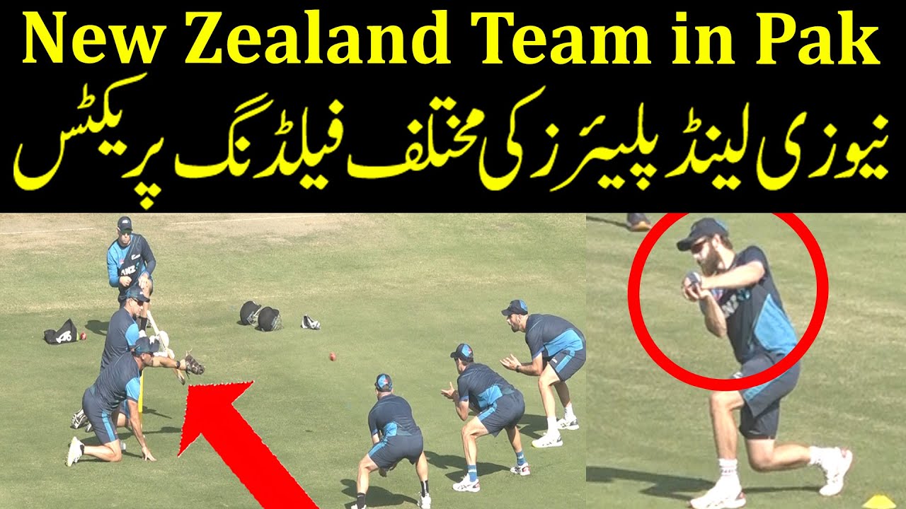 New Zealand Cricket Team Fielding Practice before 1st Test Match