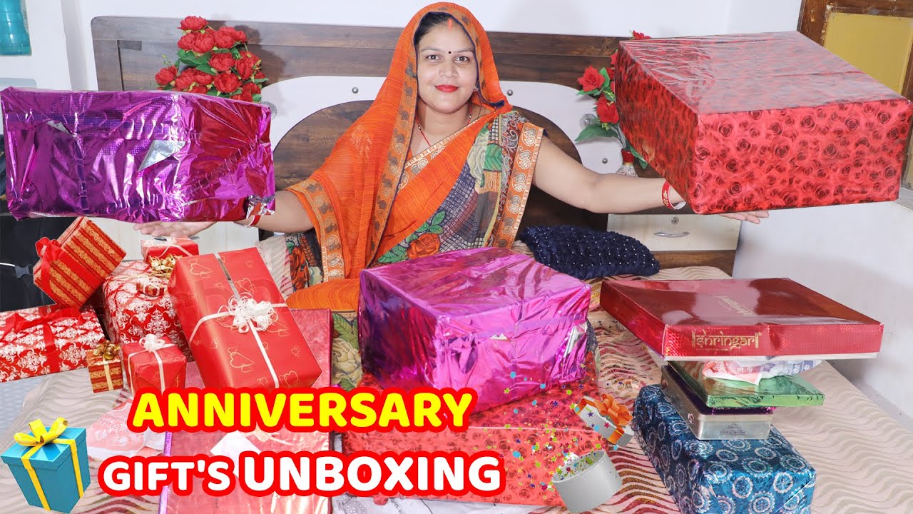 ANNIVERSARY🎁GIFT'S UNBOXING🤗मेरेAnniversary में क्या क्या गिफ्ट मिला,मम्मी का गिफ्ट🙈देखना तो बनता है