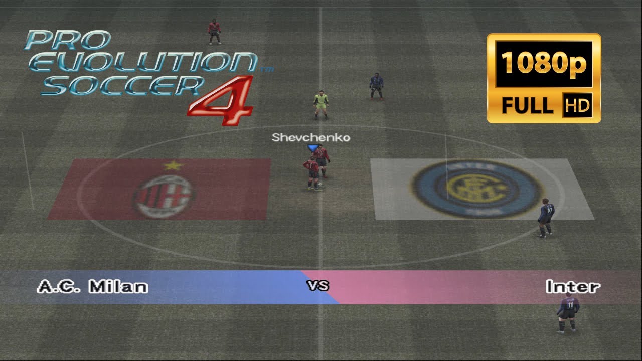 Pro Evolution Soccer 4: &laquo;Милан&raquo; против &laquo;Интера&raquo; &mdash; геймплей PES 4