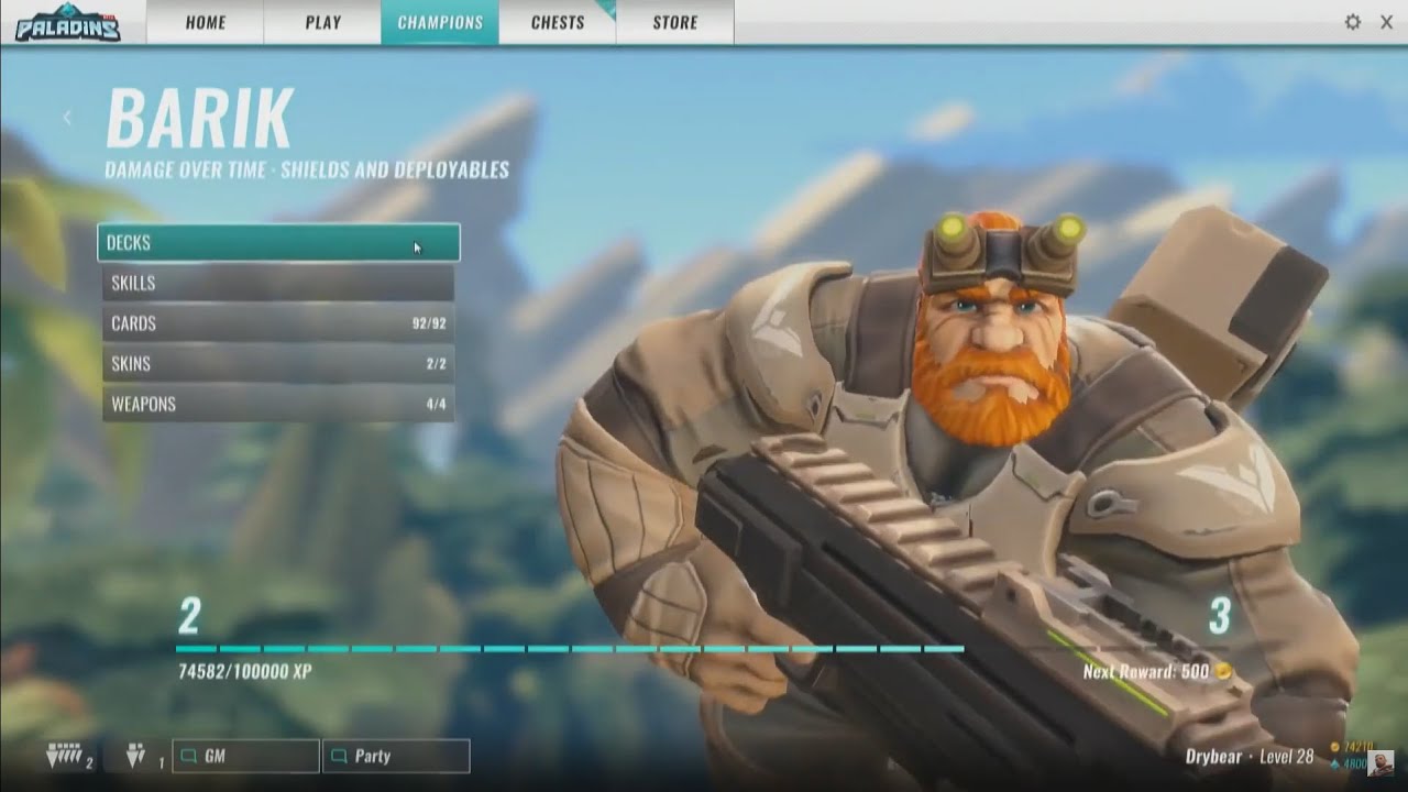 Paladins - Spec Ops Barik Gameplay with working voice lines