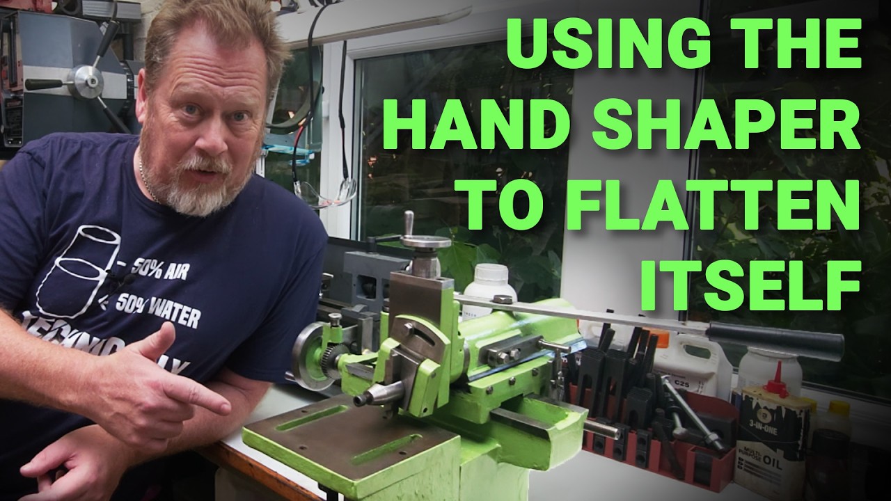 Using the hand shaper to machine itself flat - restoring the hand shaper part 4