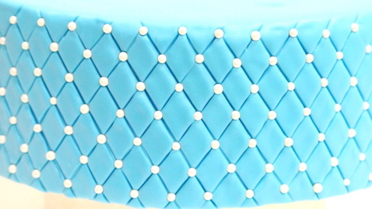 How to do a VERY EASY QUILT DESIGN on CAKE with an IMPRESSION MAT