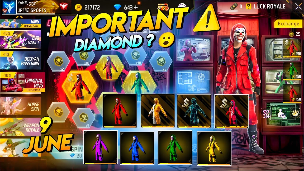 Important 🤯 Criminal Bundle Event Free Fire 💥| free fire new event | ff new event | new event ff