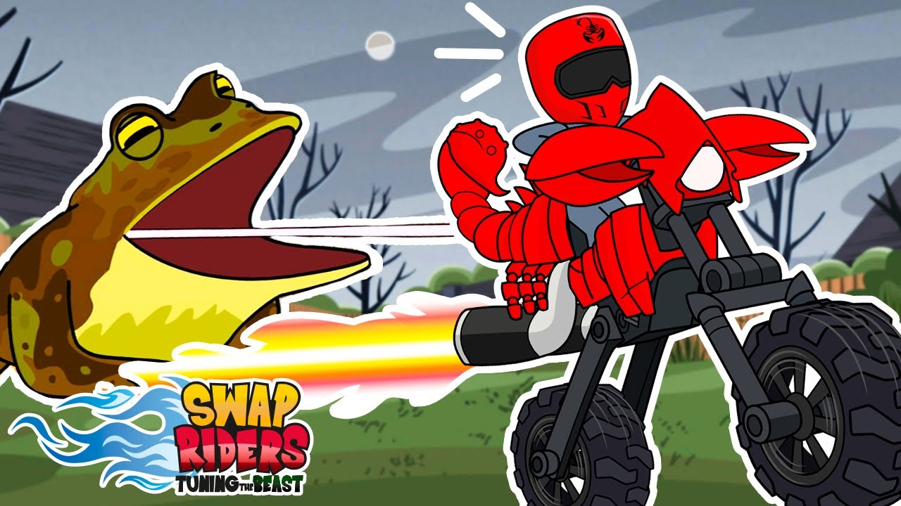 SWAP RIDERS🐸LOS SALTOS Y LAS CARRERAS MÁS LOCAS😂DIBUJOS ANIMADOS EN ESPAÑOL