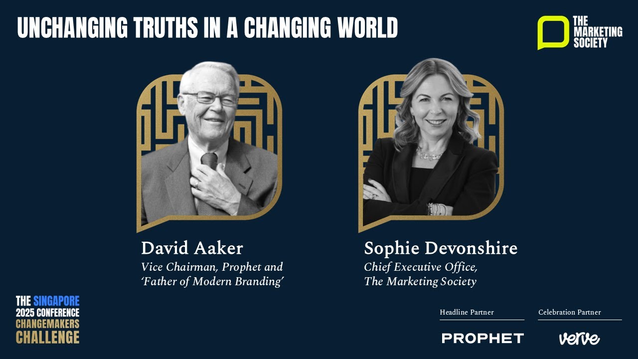 The Marketing Society Singapore Conference 2025: David Aaker, Vice Chairman, Prophet