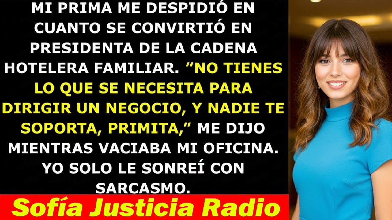 Mi Prima Me Despidió en Cuanto Se Hizo Presidenta del Hotel Familiar— Pero Entró en Pánico Cuando Yo